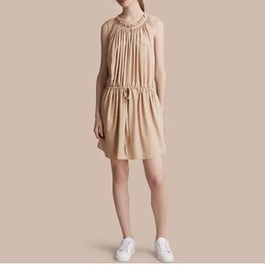 NEW! Authentic Burberry Silk Dress In Light Copper, Size 2